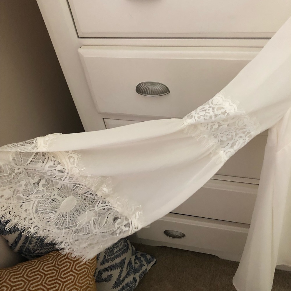 Cream white dress. NEVER WORN.